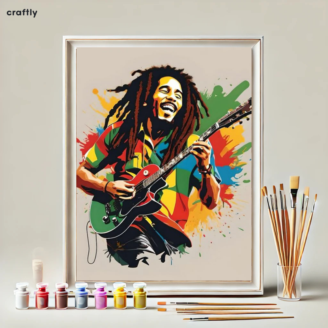 Paint by Numbers – Bob Marley in Bright Colours