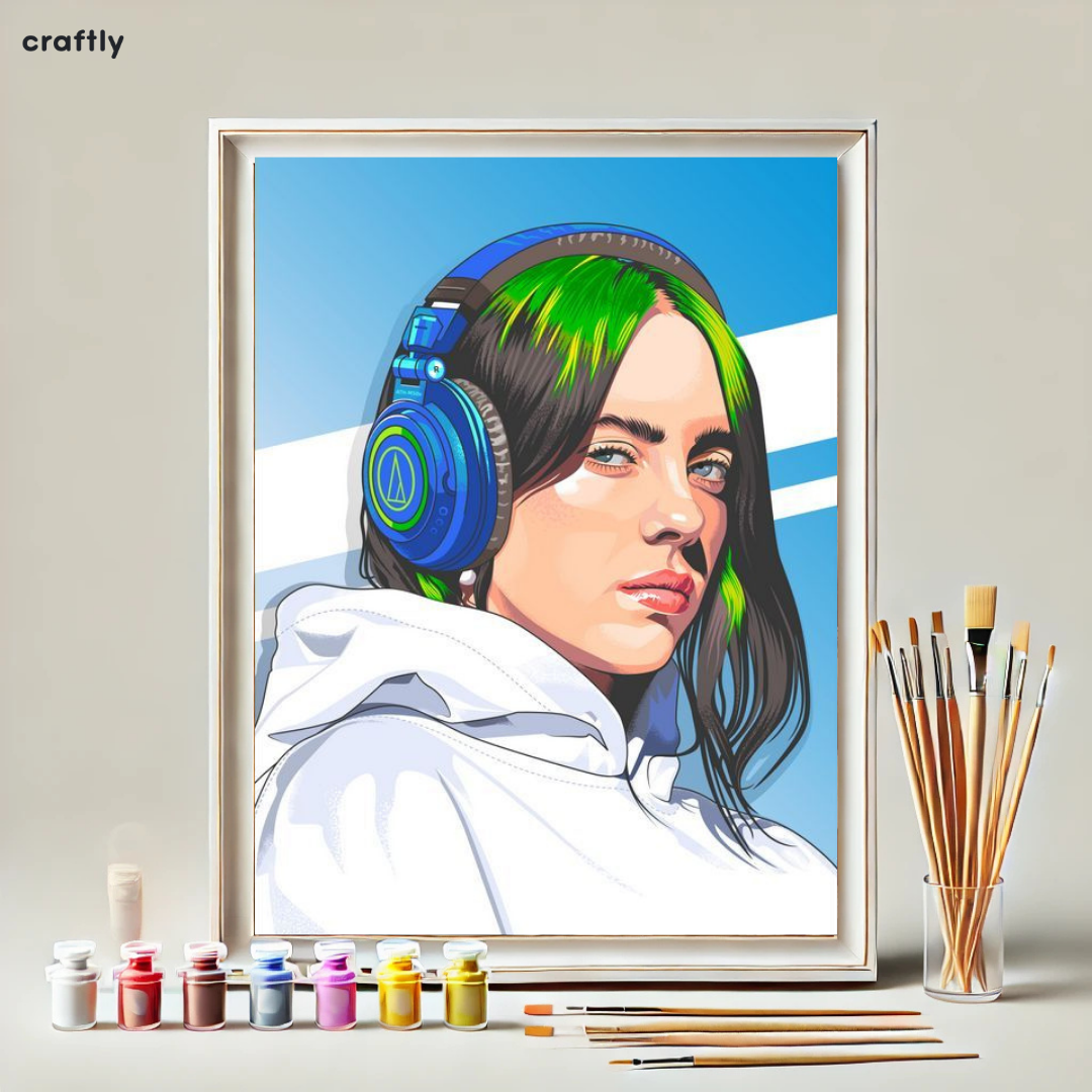 Paint by Numbers – Billie Eilish with Headphones