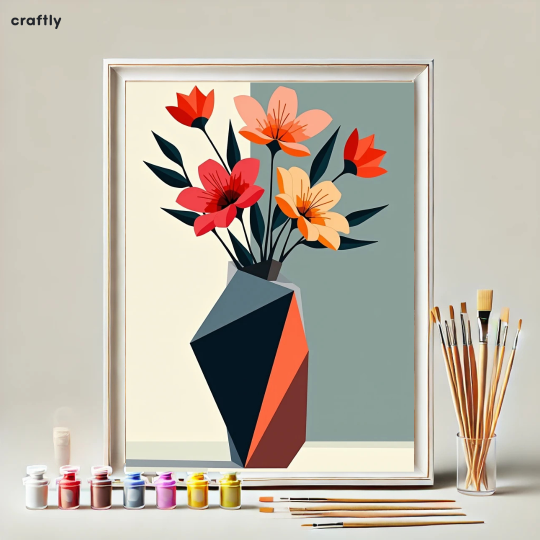 Paint by Numbers – Geometric Flowers