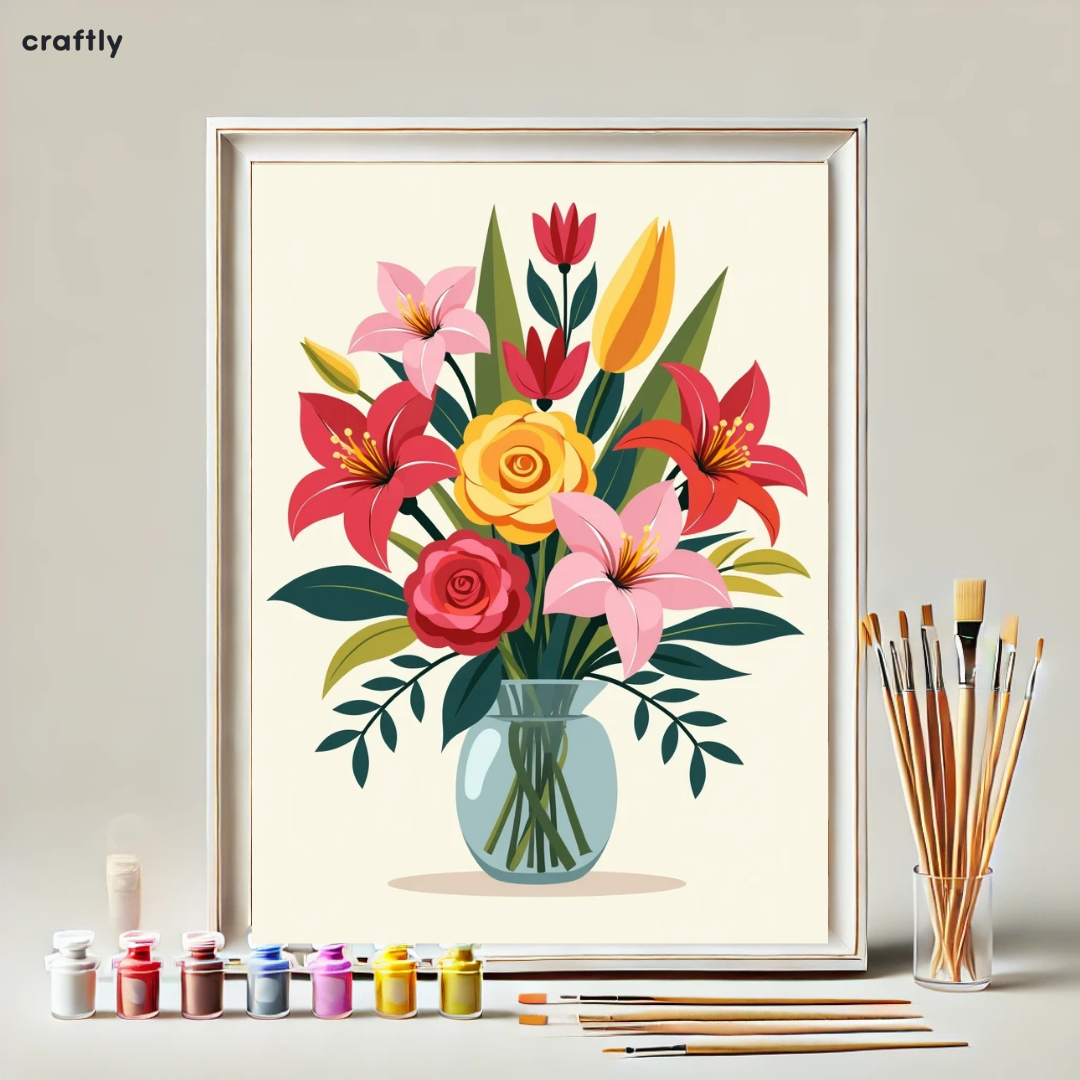 Paint by Numbers – Vase of Flowers