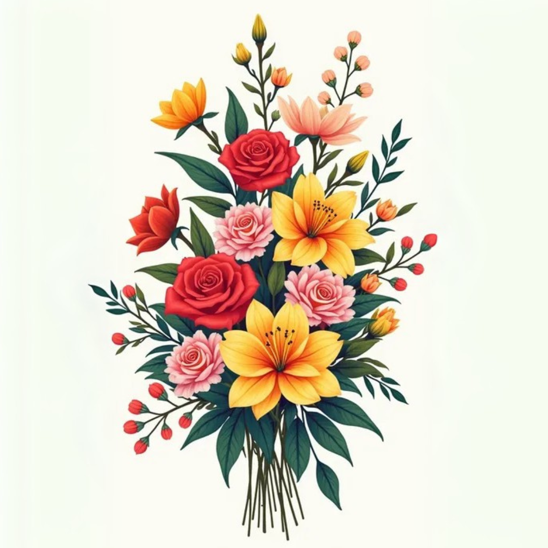 Paint by Numbers – Festive Flower Bouquet