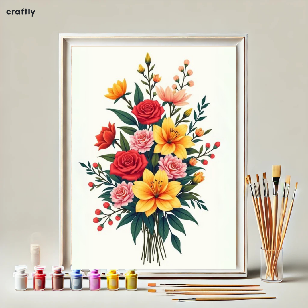 Paint by Numbers – Festive Flower Bouquet
