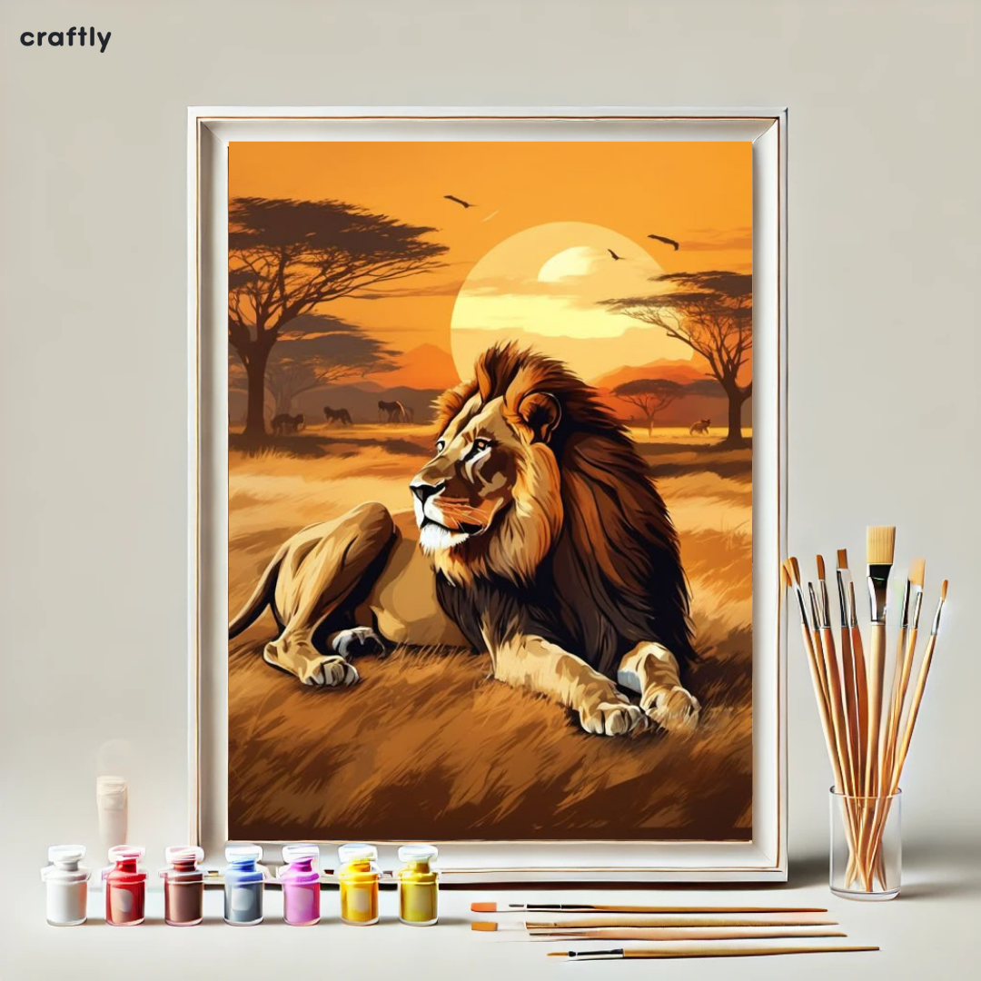 Paint by Numbers – Lion in Sunset