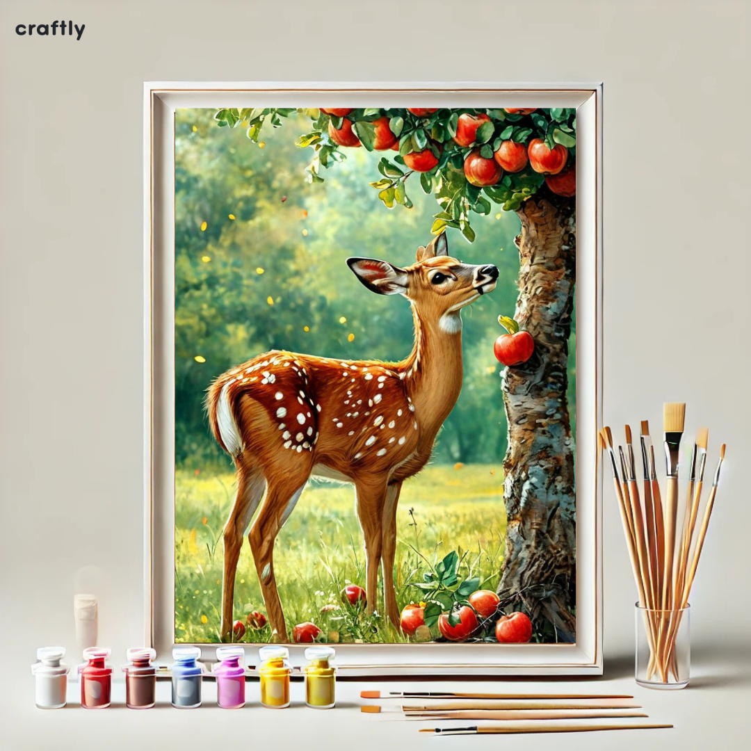 Paint by Numbers – Bambi in Apple Orchard