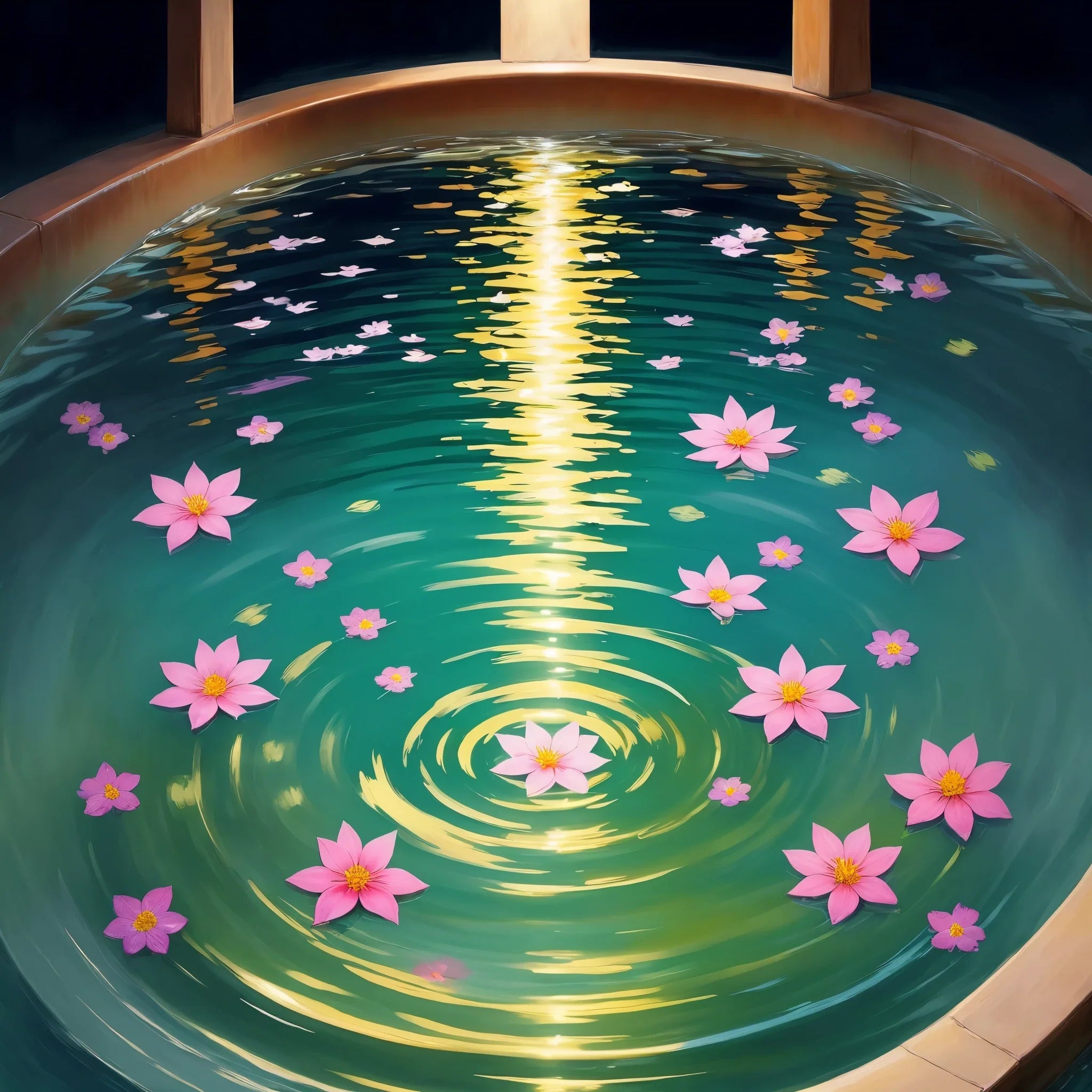 Paint by Numbers – Calm Waters with Flowers