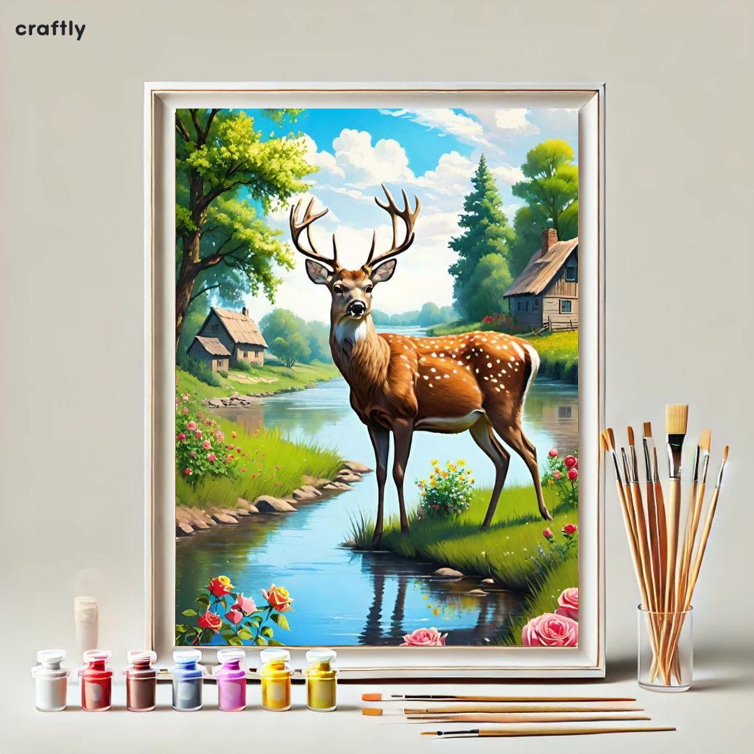 Paint by Numbers – Deer in Enchanted Nature