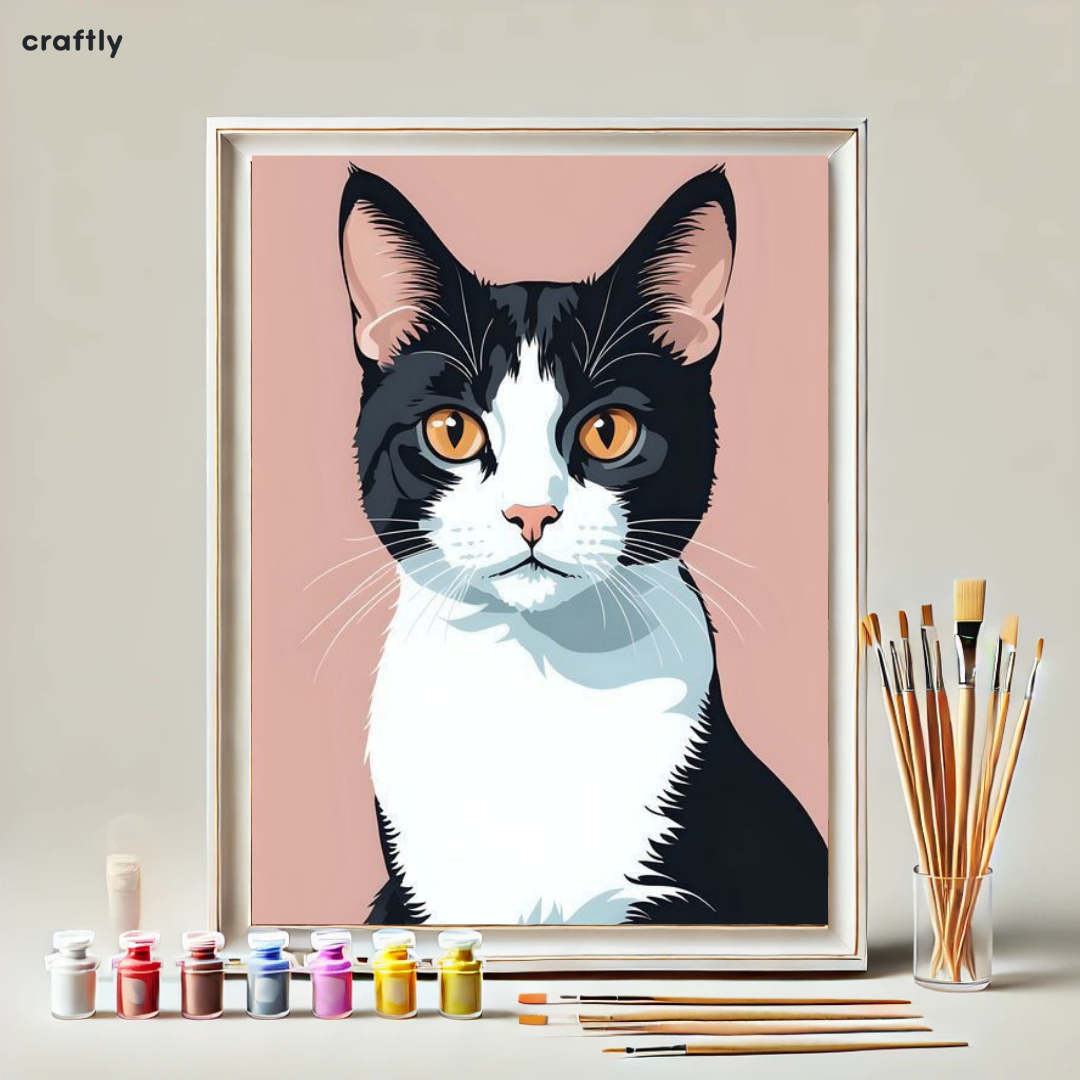 Paint by Numbers – Cat with Piercing Eyes