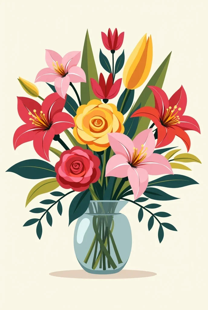 Paint by Numbers – Vase of Flowers