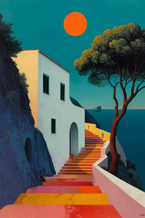 Paint by Numbers – Mediterranean Sunset