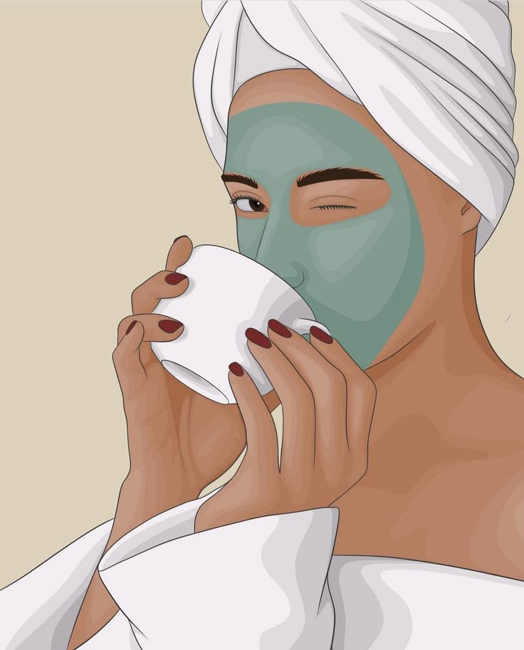 Paint by Numbers – Woman with Coffee and Face Mask