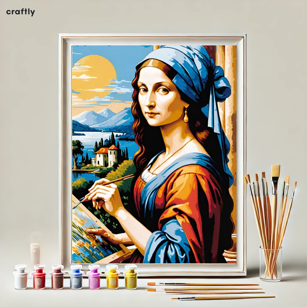 Paint by Numbers – Woman Painting in a Classic Atmosphere
