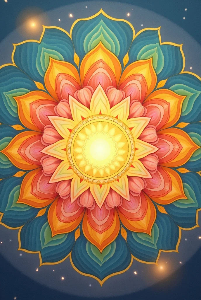 Paint by Numbers – Radiant Sun Mandala