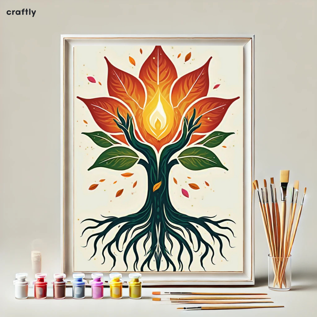 Paint by Numbers – Lotus Tree