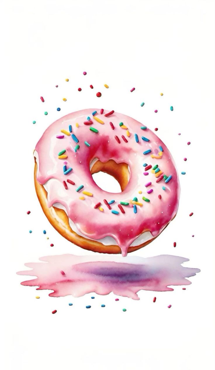 Paint by Numbers – Pink Donut with Sprinkles