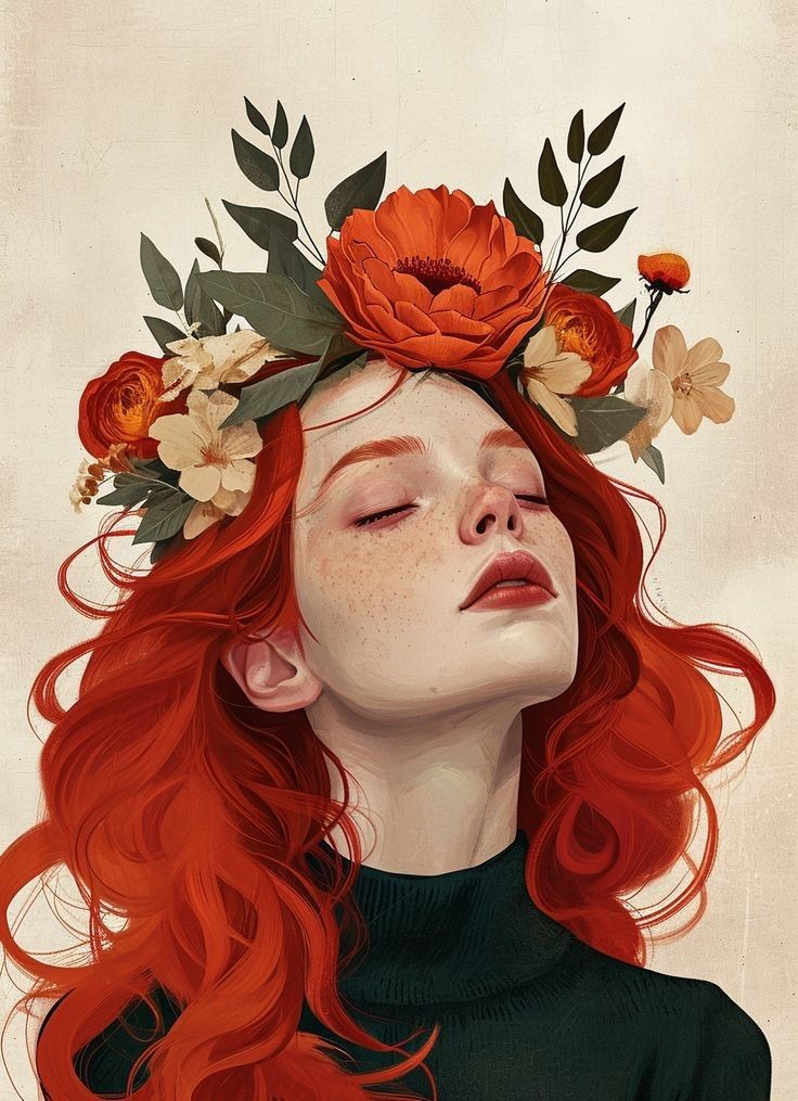 Paint by Numbers – Female Portrait with Flower Crown