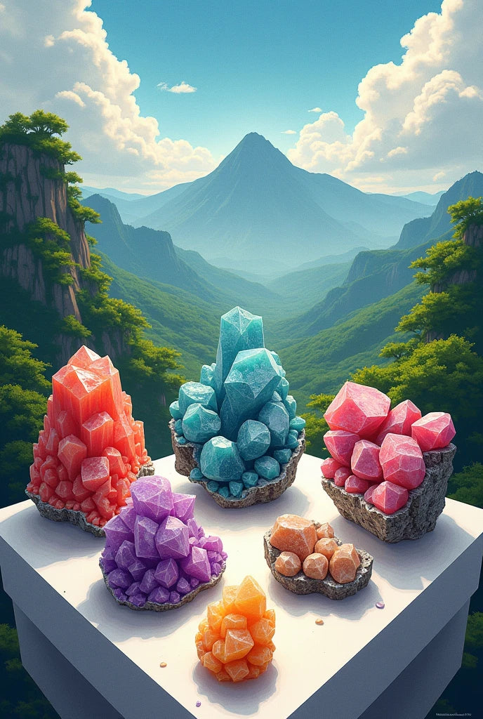 Paint by Numbers – Crystals with Mountain View