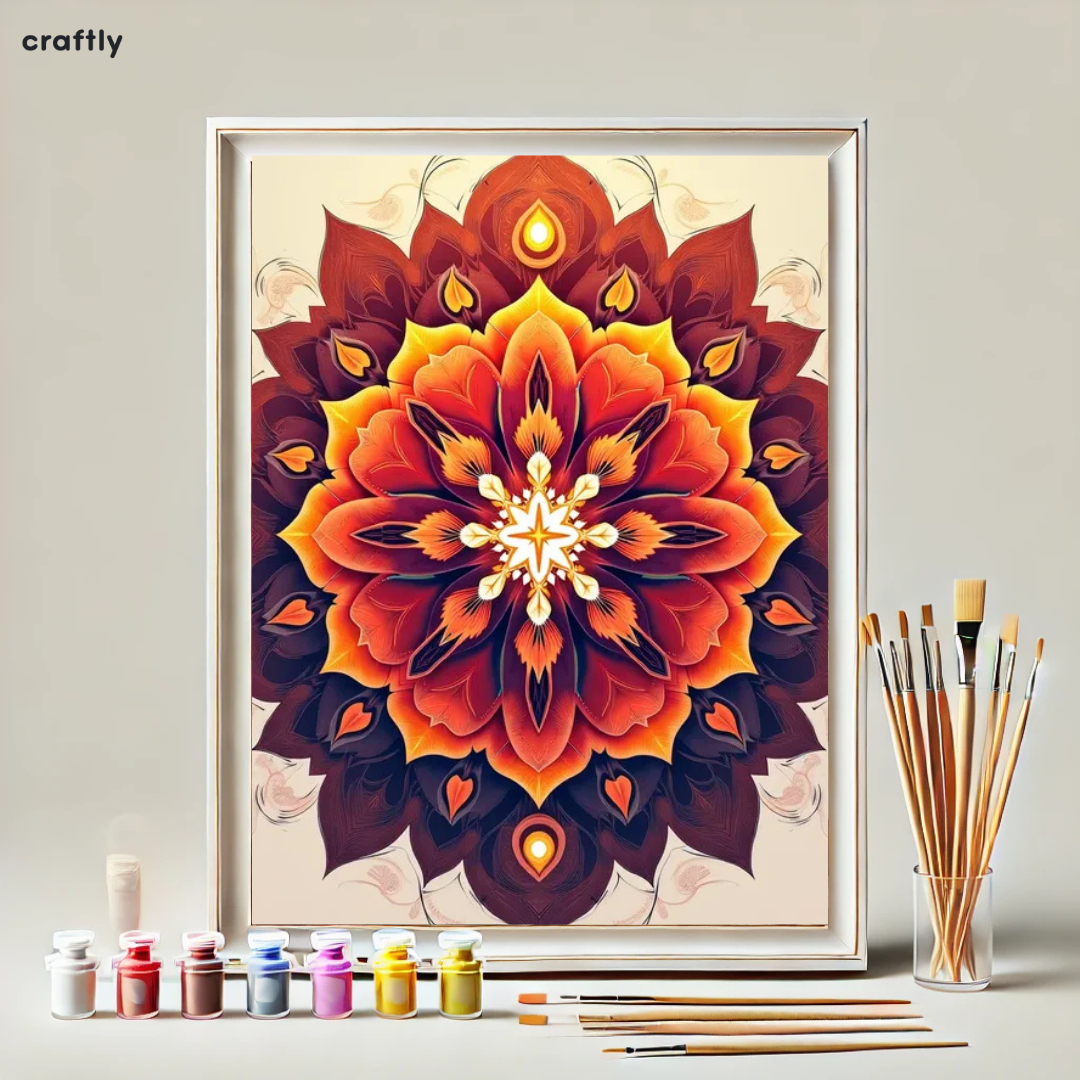 Paint by Numbers – Burning Mandala