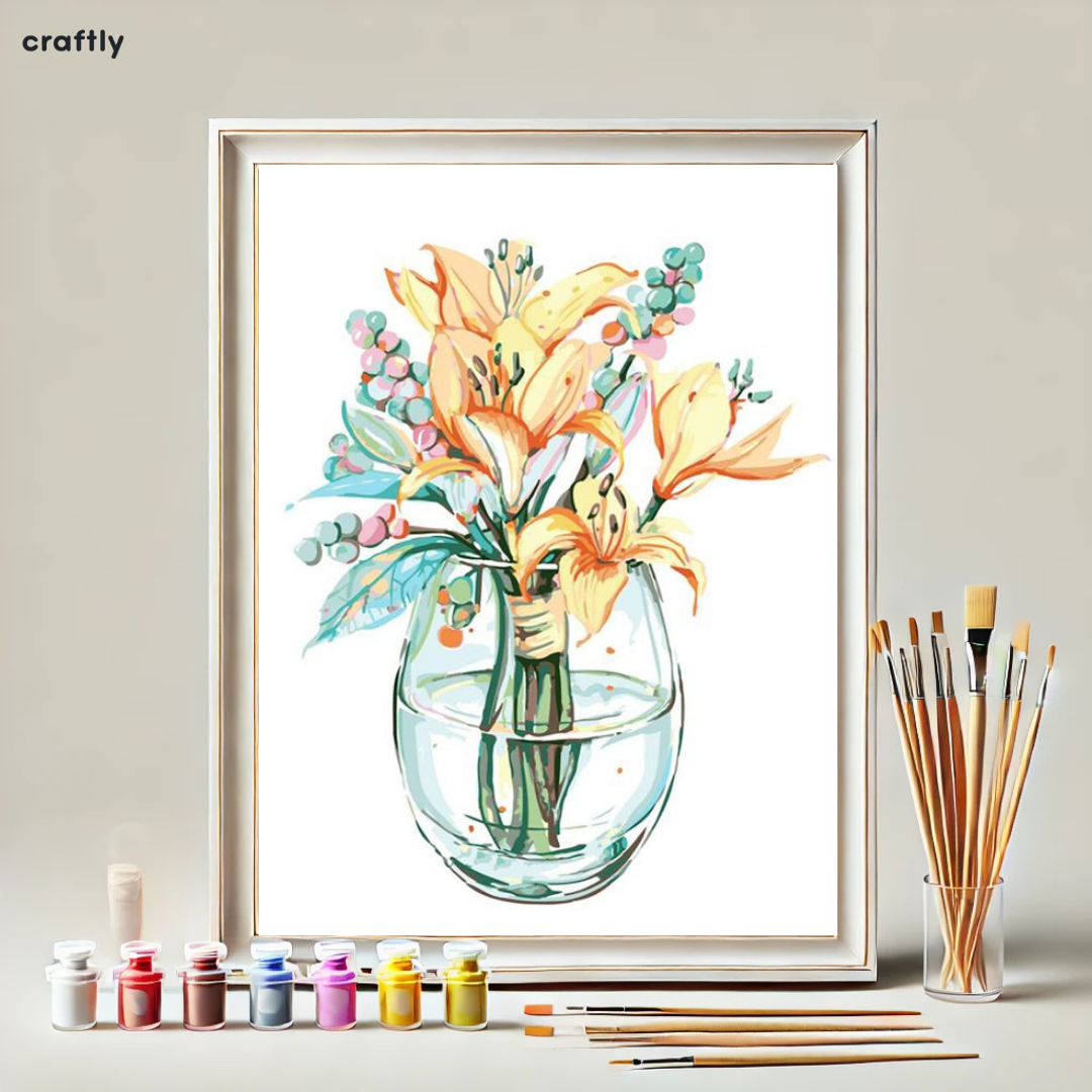 Paint by Numbers – Delicate Flower Jar