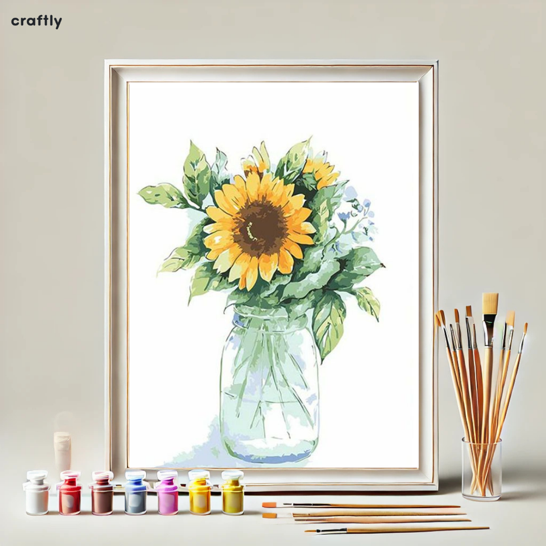 Paint by Numbers – Magical Sunflower in a Jar