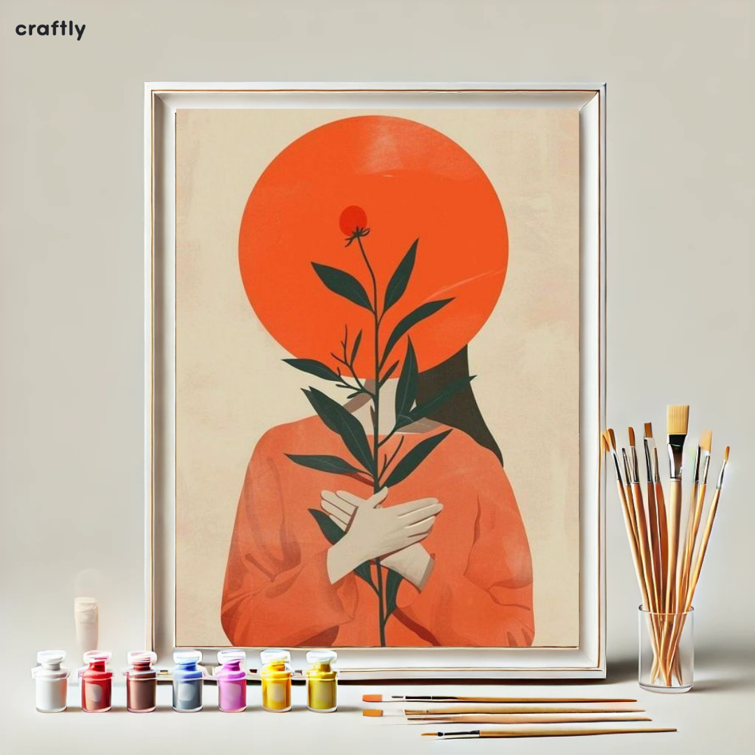 Paint by Numbers – Figure with Giant Sun