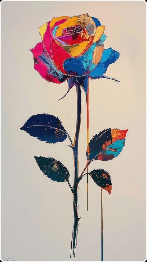 Paint by Numbers – Colourful Rose