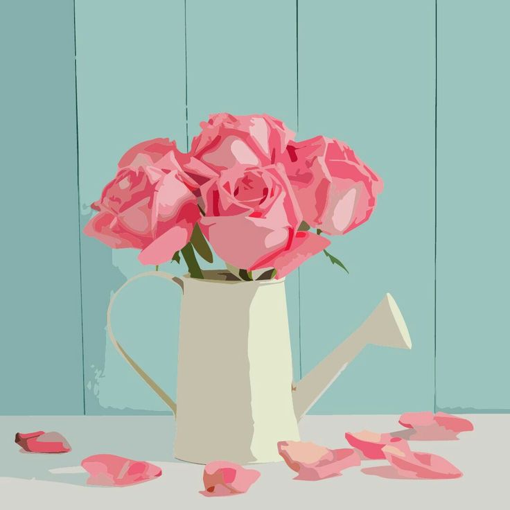Paint by Numbers – Vintage Vase of Flowers
