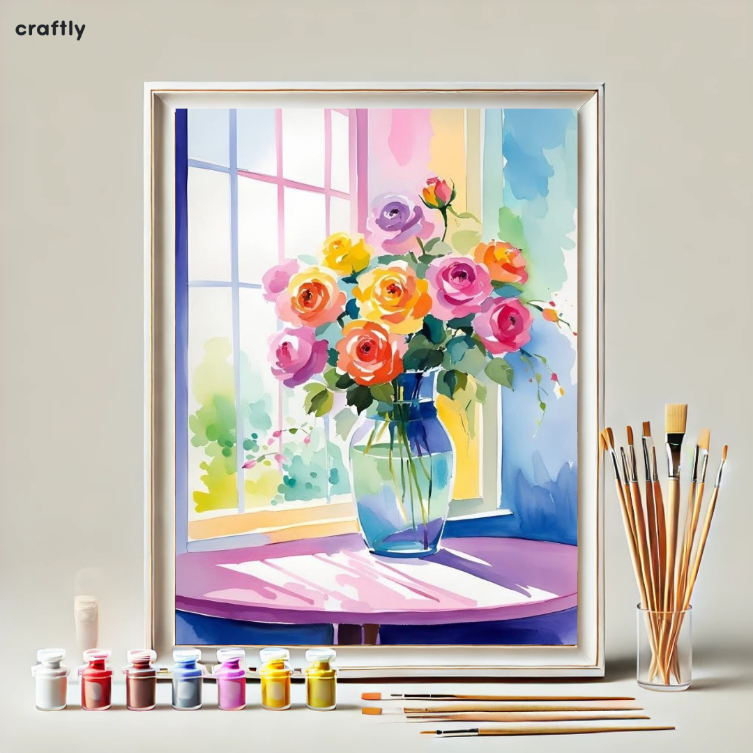 Paint by Numbers – Flower Bouquet in the Window