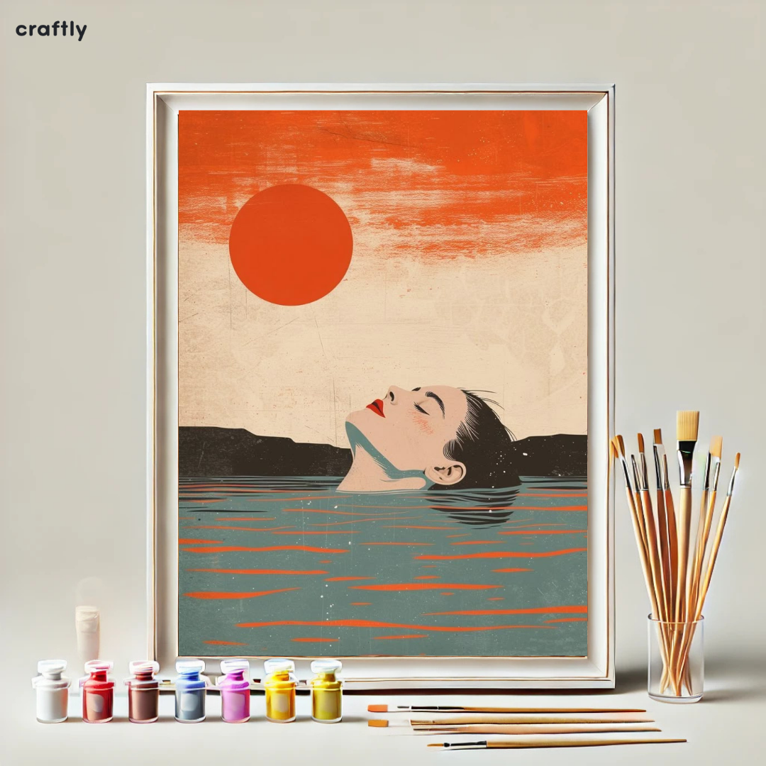Paint by Numbers – Relaxed Woman in the Water