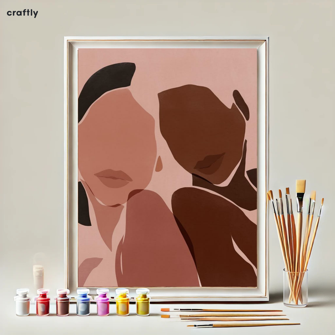 Paint by Numbers – Two Abstract Figures