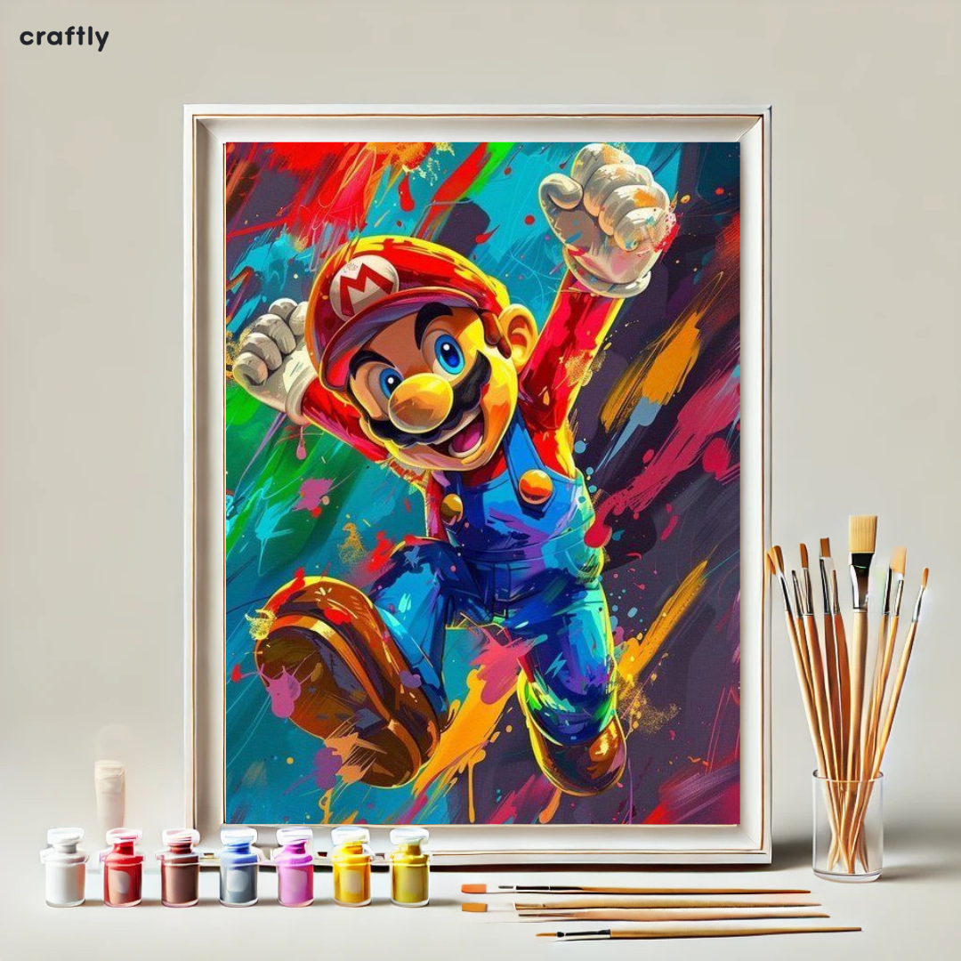 Paint by Numbers – Bouncy Mario