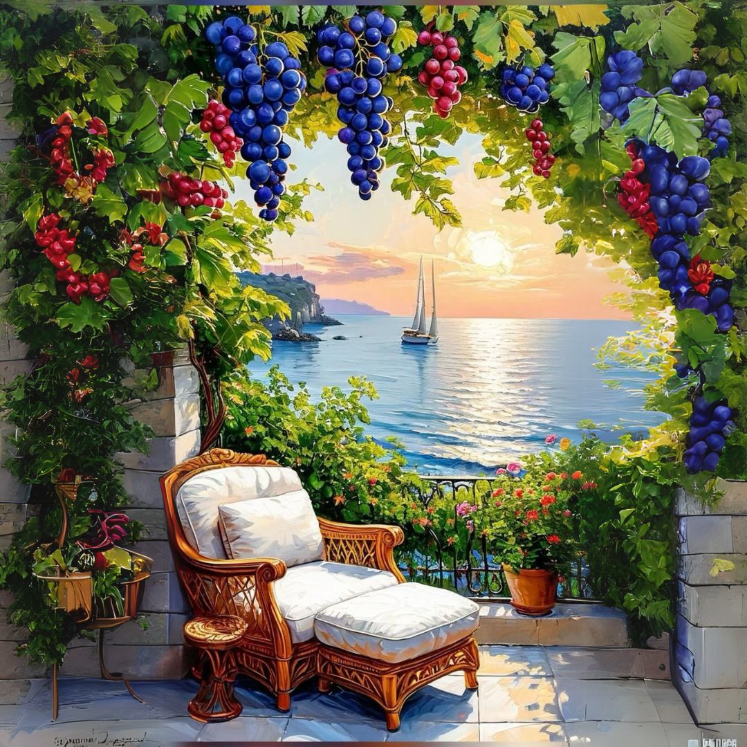 Paint by Numbers – Balcony by the Sea
