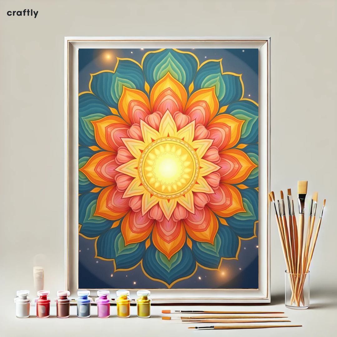 Paint by Numbers – Radiant Sun Mandala