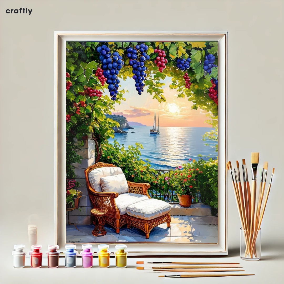 Paint by Numbers – Balcony by the Sea