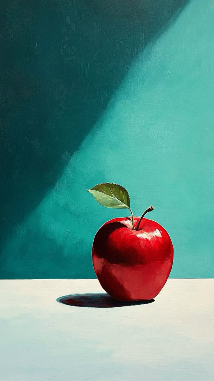 Paint by Numbers – Red Apple in Light and Shadow