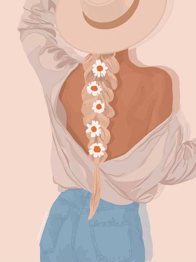 Paint by Numbers – Woman with Hat and Flowers in Hair