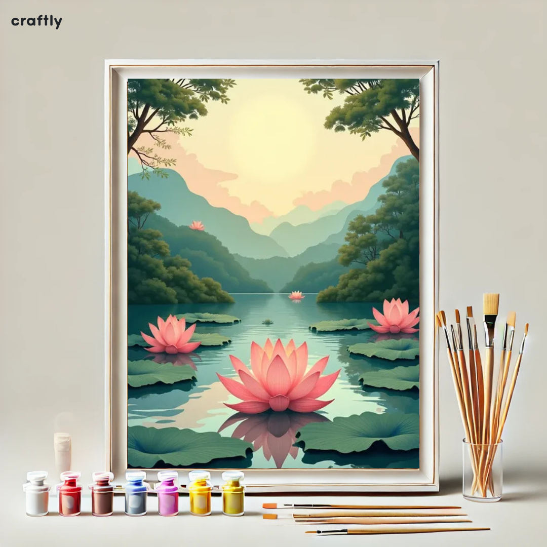 Paint by Numbers – Lotuses Among the Mountains