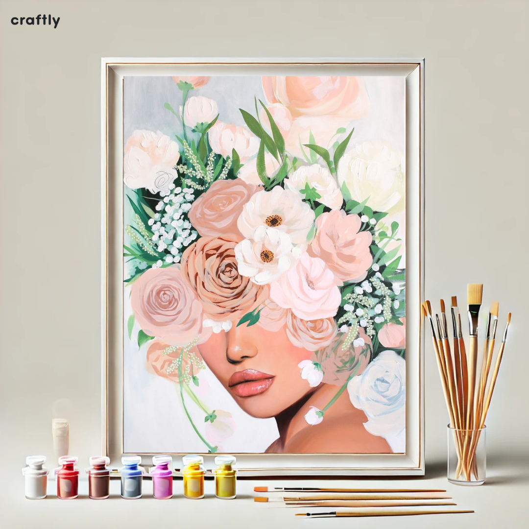 Paint by Numbers – Woman with a Delicate Flower Crown