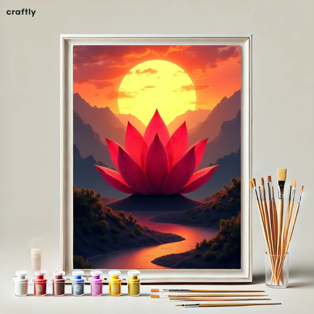 Paint by Numbers – Lotus in the Mountains