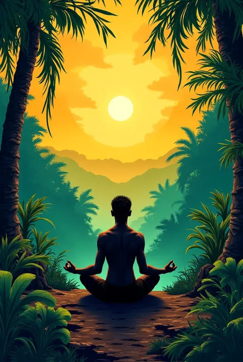 Paint by Numbers – Tropical Forest Sunset