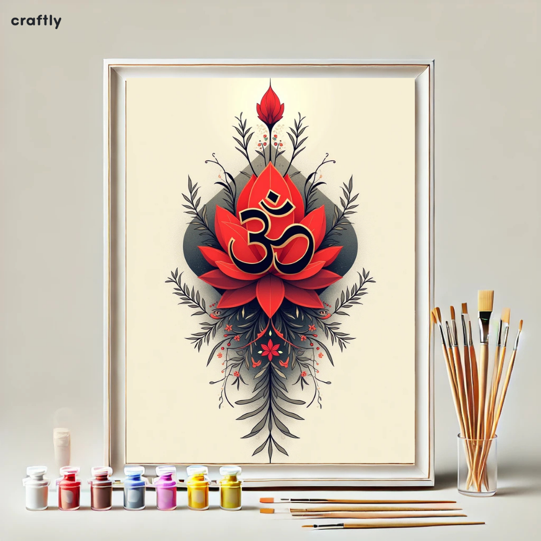 Paint by Numbers – Red Om Flower