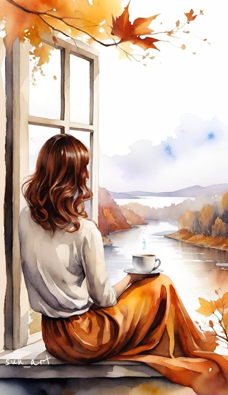 Paint by Numbers – Dreaming Woman by the Autumn Window