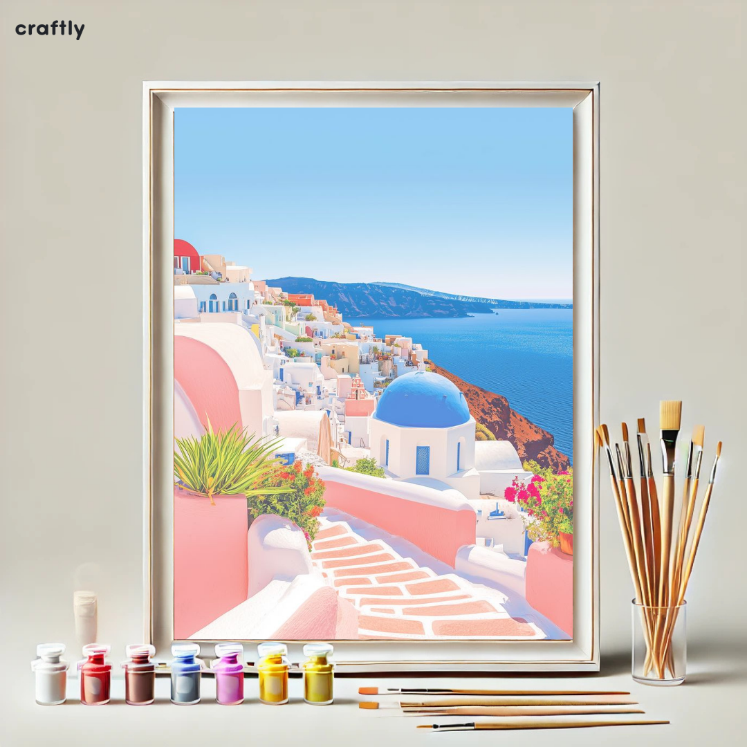 Paint by Numbers – Charming Greek Village