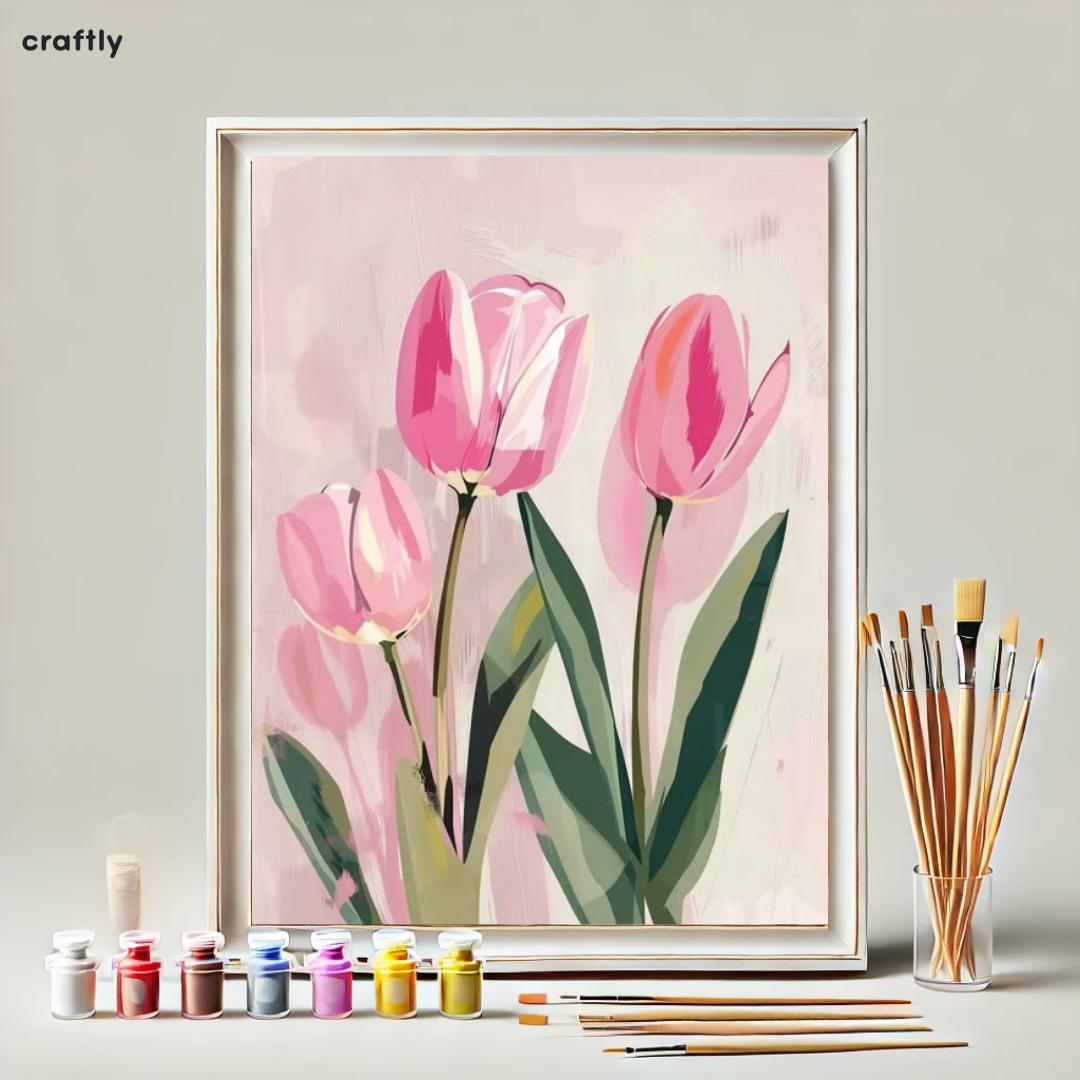 Paint by Numbers – Colourful Tulip Flowers