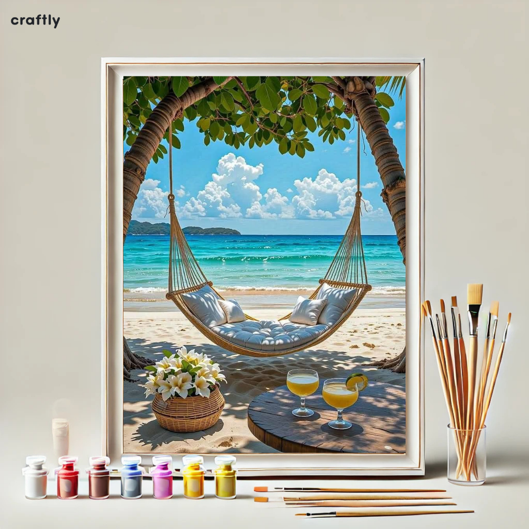 Paint by Numbers – Hammock on a Tropical Beach