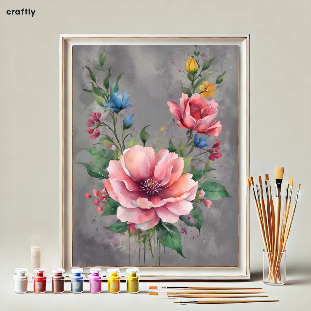 Paint by Numbers – Colourful Flower Bouquet