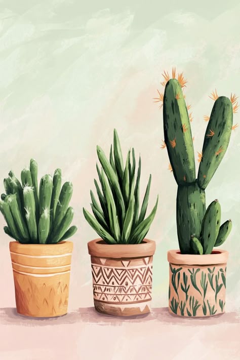 Paint by Numbers – Decorative Cactus Pots