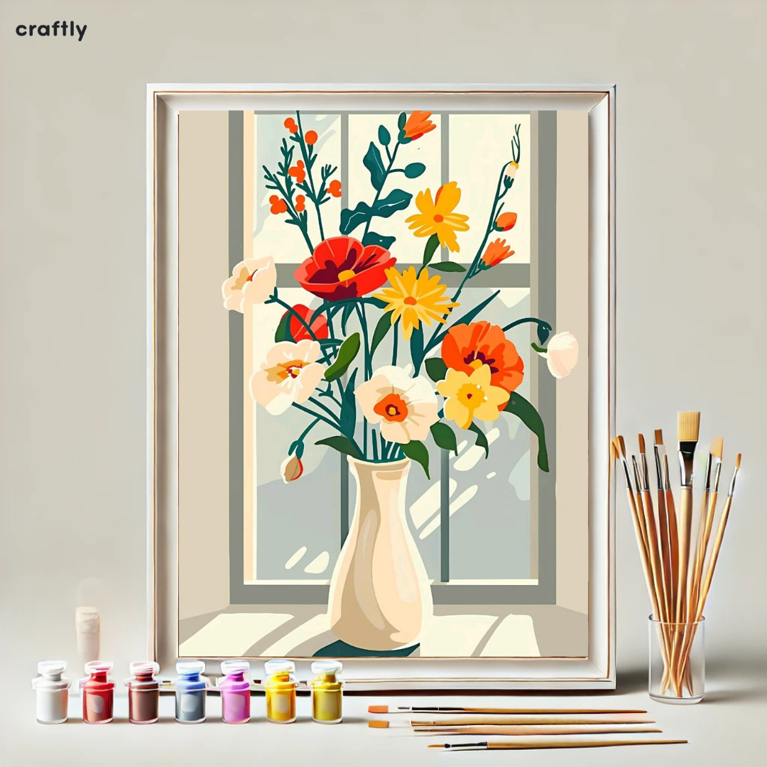 Paint by Numbers – Flower Bouquet in Sunlight