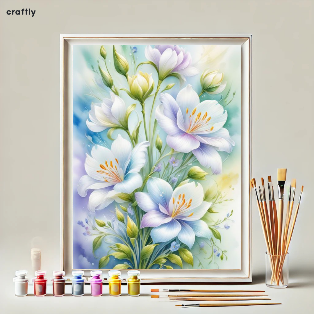 Paint by Numbers – Soft Spring Flowers