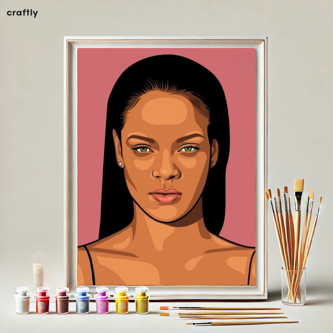 Paint by Numbers – Realistic Portrait of Rihanna