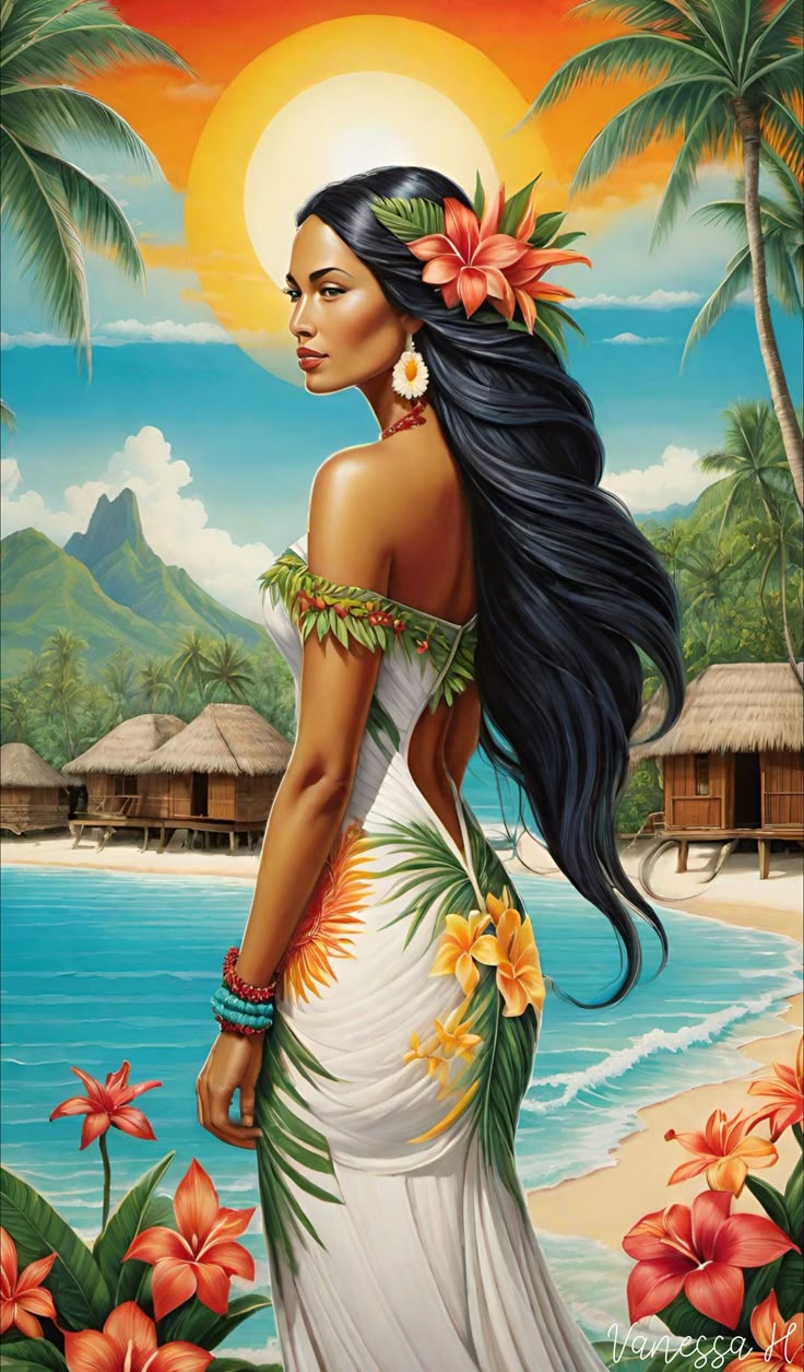 Paint by Numbers – Tropical Woman on the Beach
